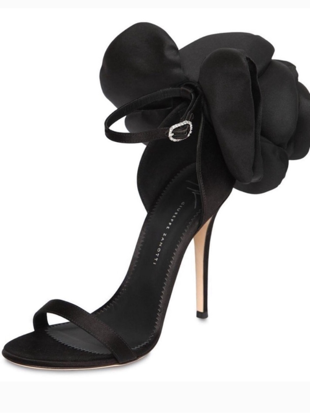 Giuseppe Zanotti Black Floral Heels